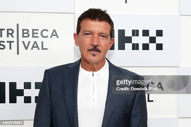 Antonio Banderas attends "Official Competition" premiere during the 2022 Tribeca Festival at BMCC Tribeca PAC on June 14, 2022 in New York City.