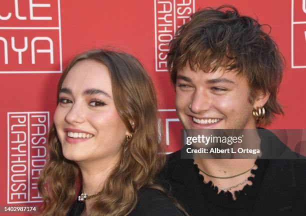 Johnny Sequoyah and Mitchell Hoog attend Pasadena Playhouse Presents Opening Night Red Carpet Of "Uncle Vanya" held at Pasadena Playhouse on June 5,...