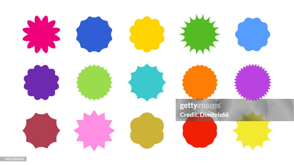 スターバーストバッジとステッカー