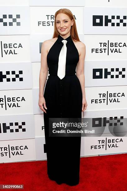 Jessica Chastain attends "The Forgiven" premiere during the 2022 Tribeca Festival at BMCC Tribeca PAC on June 14, 2022 in New York City.