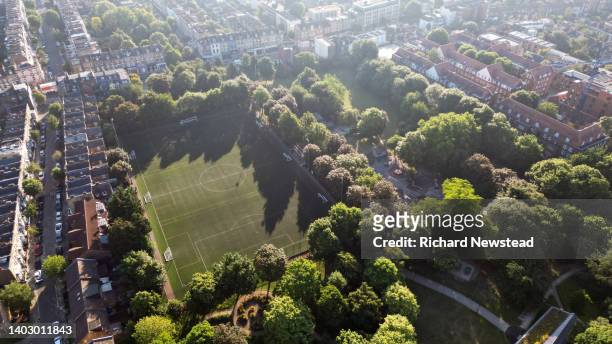 city football - soccer field park stock pictures, royalty-free photos & images