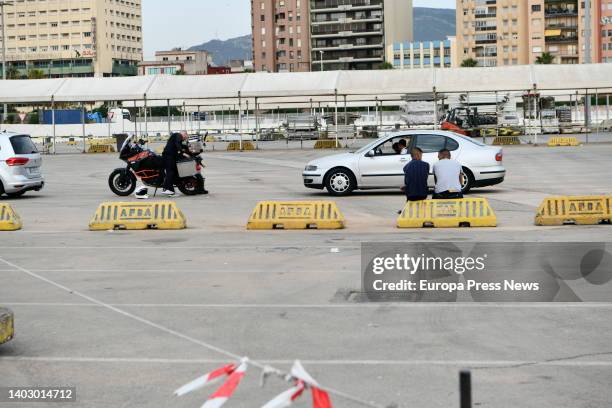 Line of vehicles at the Algeciras border on the day Operation Crossing the Strait begins on June 15 in Algeciras, Cadiz, Andalusia, Spain. Operation...
