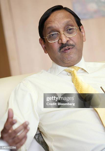 Sarraf, managing director of ONGC Videsh Ltd., speaks during an interview in New Delhi, India, on Thursday, March 1, 2012. Oil & Natural Gas Corp. ,...