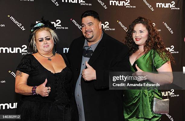 Television personalities Sonia, Luis and Lyndah Pizarro arrive at Jenni Rivera's "I Love Jenni" Latin Celebrity Reality Show Red Carpet Launch Party...