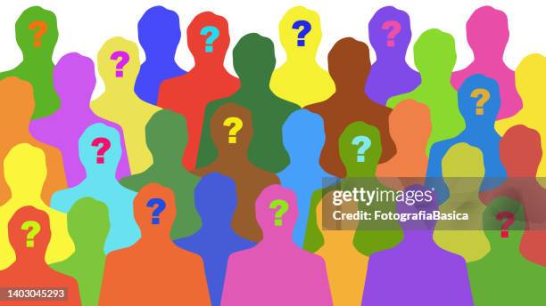 questioned men - curious expression stock illustrations