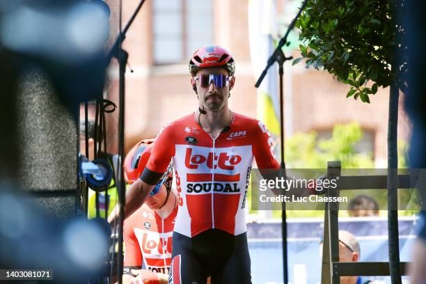 Victor Campenaerts of Belgium and Team Lotto Soudal during the team presentation prior to during the 91st Baloise Belgium Tour 2022, Stage 1 a 165km...