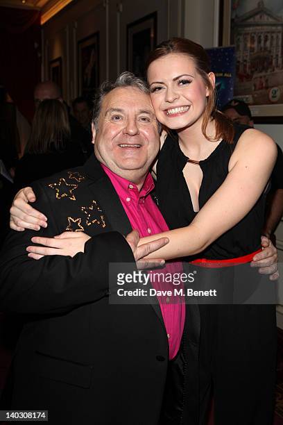 Russell Grant and Sophie Evans appear during media night for Russell Grant in the role of the Wizard in 'The Wizard of Oz' at the London Palladium on...