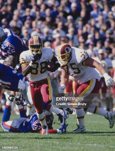 Leslie Shepherd, Wide Receiver for the Washington Redskins carries the football during the National Football Conference East Division game against...