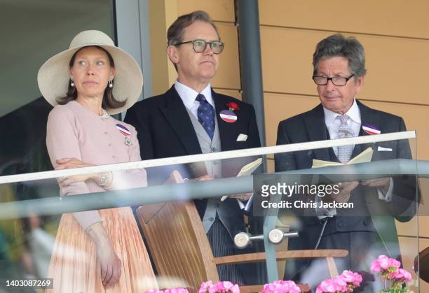 Lady Sarah Chatto on the balcony as she attends Royal Ascot 2022 at Ascot Racecourse on June 15, 2022 in Ascot, England.