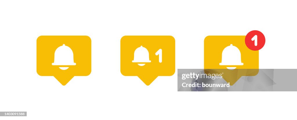 Iconos de la campana de notificación