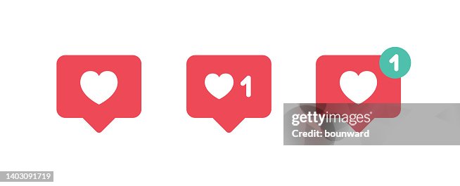Notification Like Button Heart Icons Notification Like Button Heart Icons