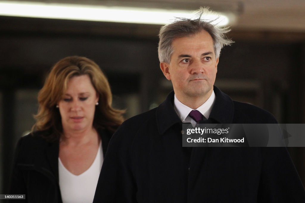 MP Chris Huhne And Ex-wife Vicky Pryce Attend Court Over Speeding Fine