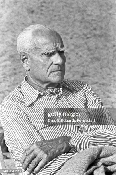 The Italian novelist and journalist Alberto Moravia. September 1, 1981.