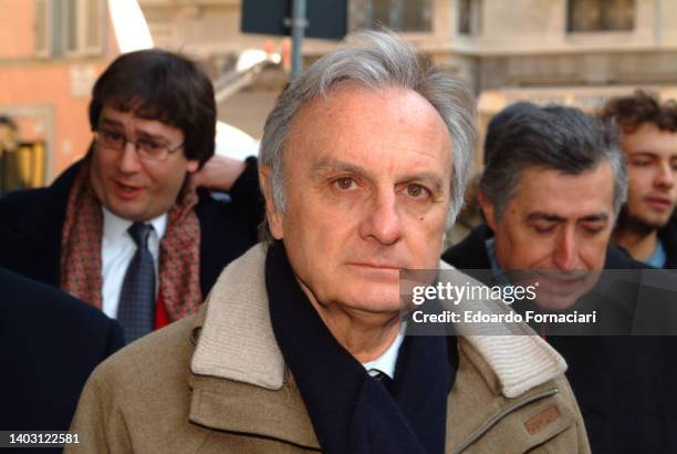 Calisto Tanzi Italian businessman during the Parmalat bankruptcy trial. February 9, 2005.