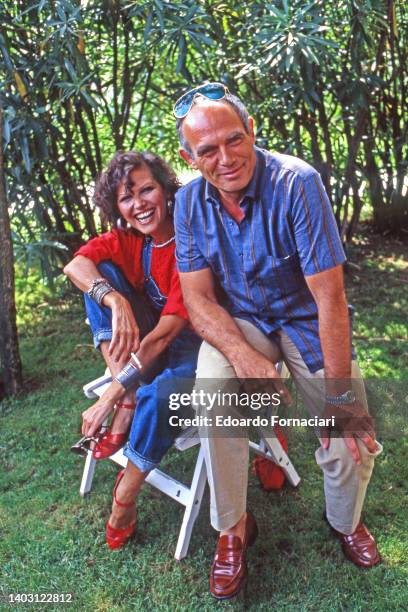 Italian actress Claudia Cardinale at the Venice Film Festival with her husband, film director Pasquale Squitieri. September 01, 1984.