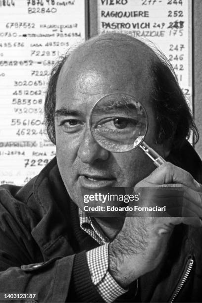 Dante Ferretti, Italian production designer, art director and costume designer for films. February 14, 1989.