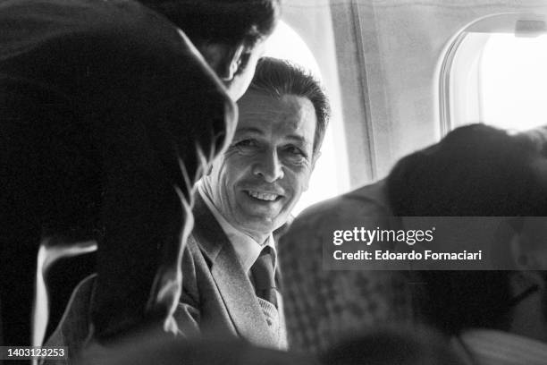 Enrico Berlinguer, General Secretary of the Italian Comminist Party, traveling to Beijing. April 14, 1980.