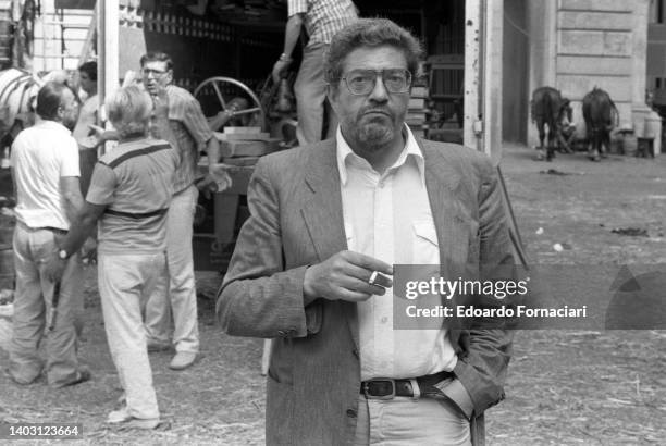Ettore Scola, Italian film director, during the filming of 'Il Mondo Nuovo' . November 01, 1981.