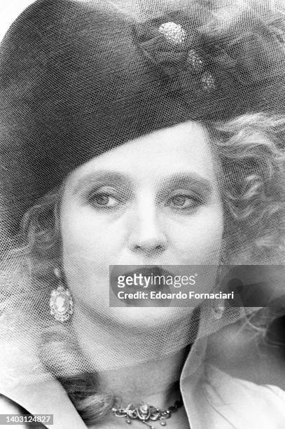 Hanna Schygulla, German actress, during the filming of 'Il Mondo Nuovo' , by Ettore Scola. November 01, 1981.