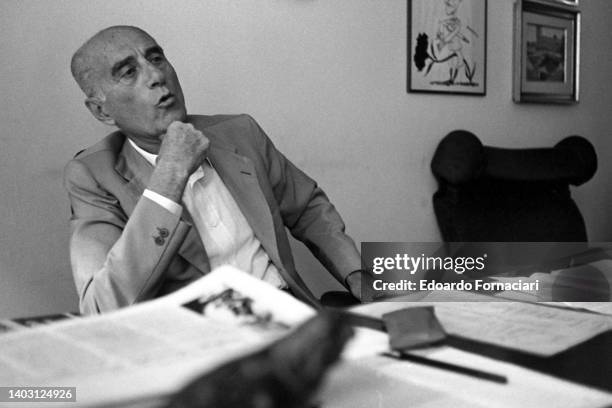 The italian journalist Indro Montanelli, founder and director of 'Il giornale nuovo'. April 1979.