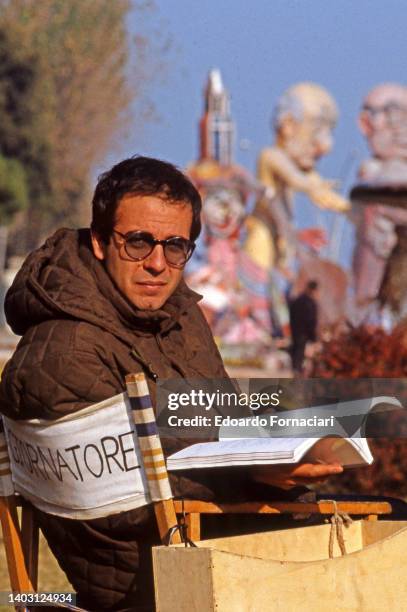 Giuseppe Tornatore during the filming of 'Stanno tutti bene'. November 01,1989