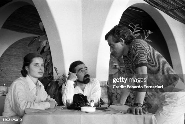 Isabella Rossellini with Martin Scorsese, Louis Malle. September 01, 1984.