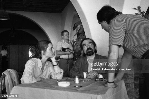 Martin Scorsese, american actor in venice for the famous film festival. On the left Isabella Rossellini and on the right Louis Malle . September 01,...