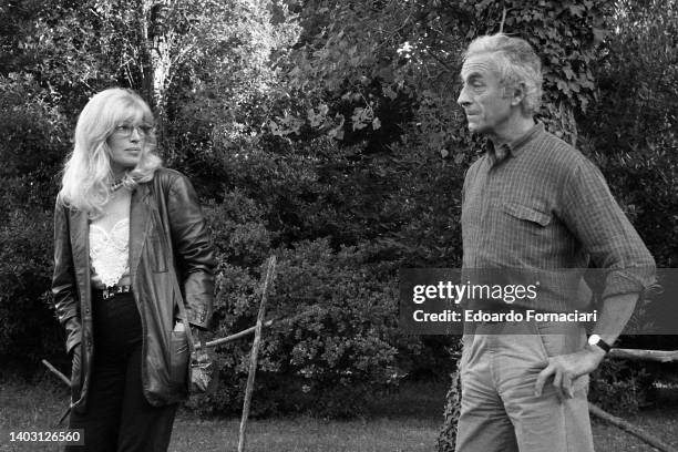 Michelangelo Antonioni and Monica Vitti . September 01, 1984.