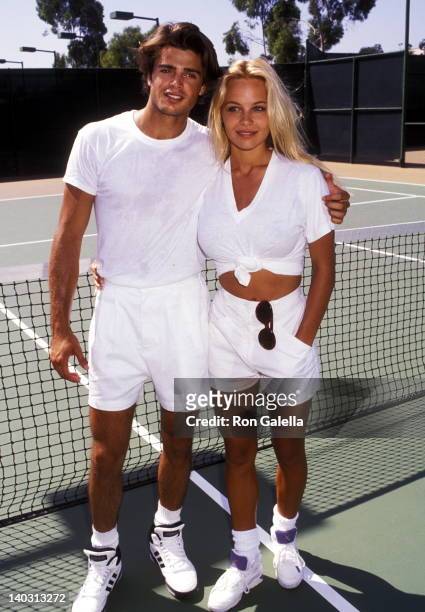 David Charvet and Pamela Anderson at the 8th Annual Celebrity Tennis Classic Benefit Make-A-Wish Foundation, Manhattan Beach Country Club, Manhattan...