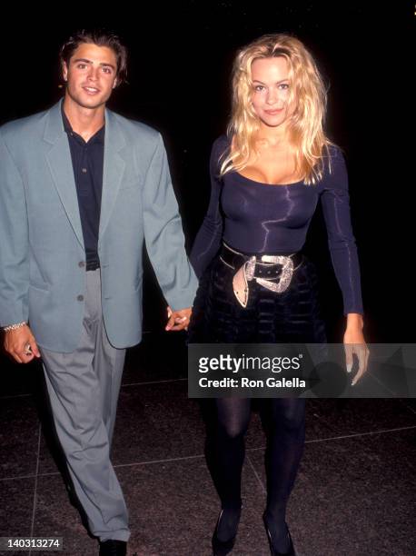 David Charvet and Pamela Anderson at the Screening of Howie Mandell's Stand-Up TV Special 'Howie Mandel: Howie Spent Our Summer', DGA Theater, West...