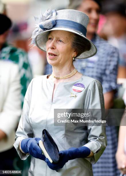 Princess Anne, Princess Royal attends day 2 of Royal Ascot at Ascot Racecourse on June 15, 2022 in Ascot, England.