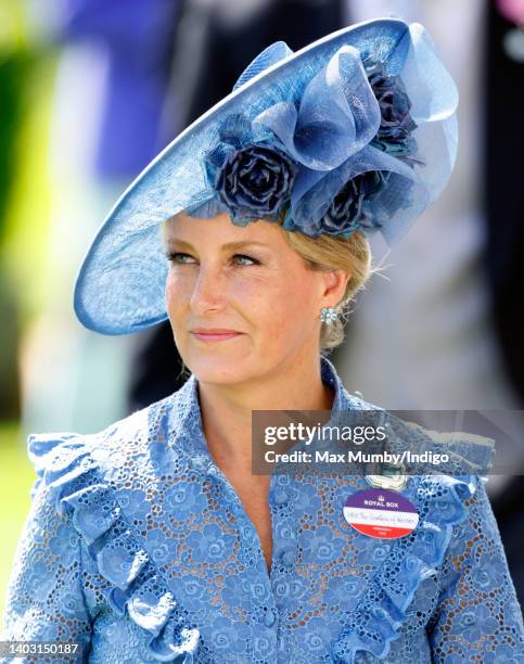 Sophie, Countess of Wessex attends day 2 of Royal Ascot at Ascot Racecourse on June 15, 2022 in Ascot, England.