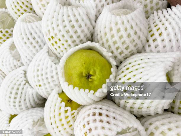 fruit covered by polystyrene packaging - good condition stock pictures, royalty-free photos & images