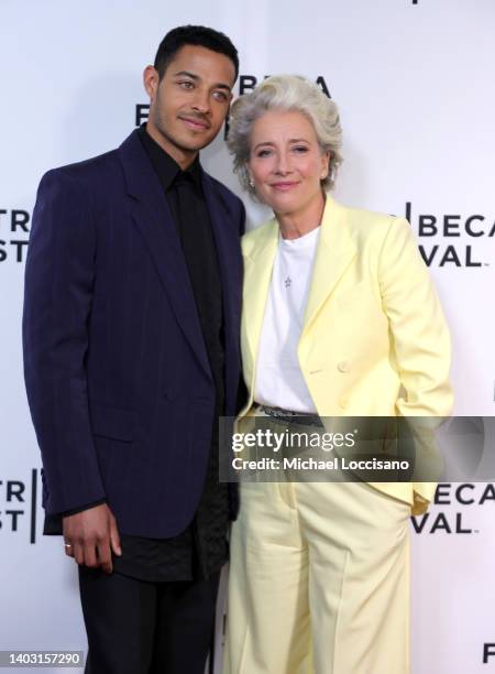 Daryl McCormack and Emma Thompson attend "Good Luck To You, Leo Grande" premiere during the 2022 Tribeca Film Festival at SVA Theater on June 15,...