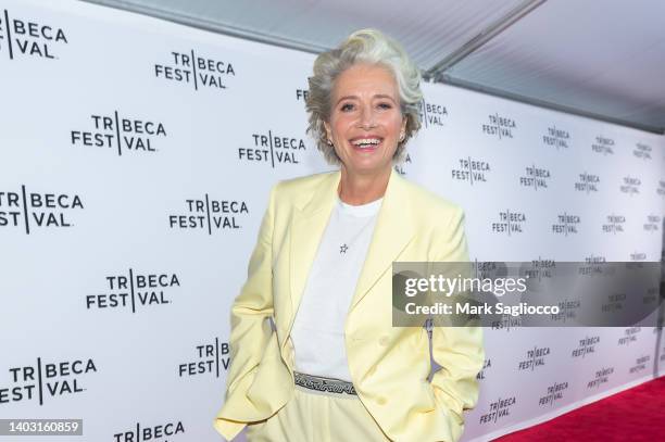 Actress Emma Thompson attends the premiere of "Good Luck To You, Leo Grande" during the 2022 Tribeca Festival at SVA Theatre on June 15, 2022 in New...