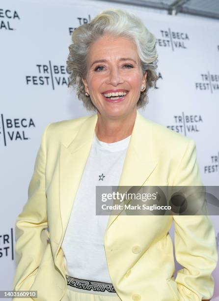 Actress Emma Thompson attends the premiere of "Good Luck To You, Leo Grande" during the 2022 Tribeca Festival at SVA Theatre on June 15, 2022 in New...