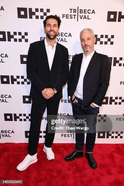 Paul Rabil and Matt Tolmach attend "Fate Of A Sport" premiere during the 2022 Tribeca Film Festival at Brookfield Place on June 15, 2022 in New York...