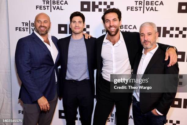 Mike Rabil, Michael Doneger, Paul Rabil and Matt Tolmach attend "Fate Of A Sport" premiere during the 2022 Tribeca Film Festival at Brookfield Place...