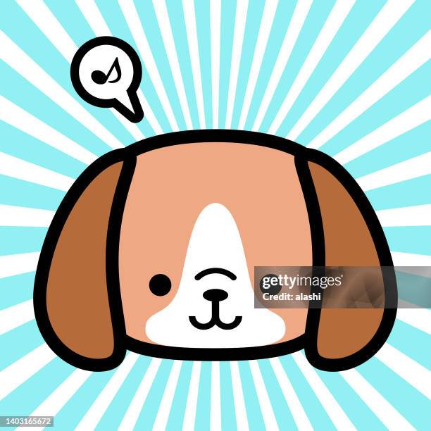 cute character design of the beagle - dog whistle stock illustrations