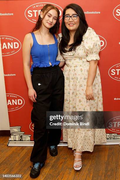 Lola Tung and Jenny Han attend the "The Summer I Turned Pretty" discussion at Strand Bookstore on June 15, 2022 in New York City.