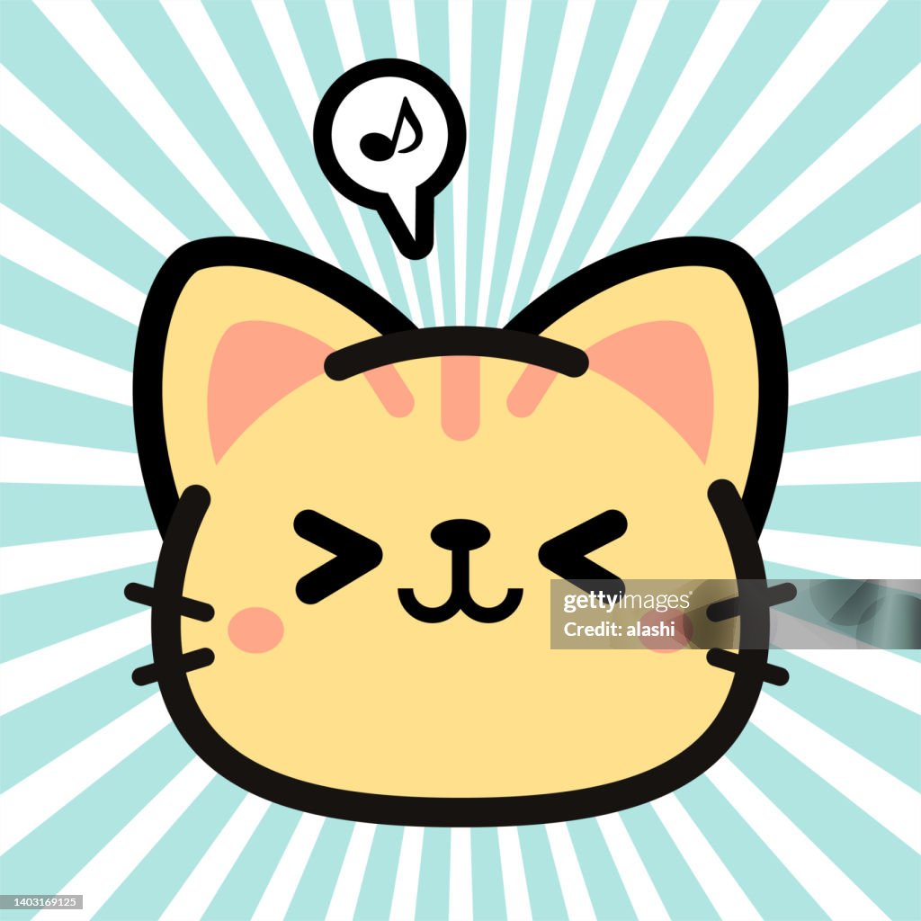 猫の可愛いキャラクターデザイン