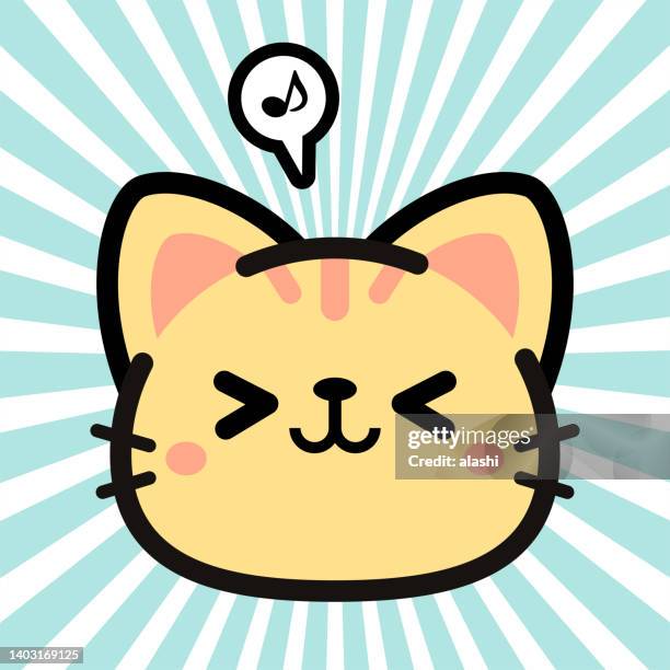 bildbanksillustrationer, clip art samt tecknat material och ikoner med cute character design of the cat - spräcklig katt