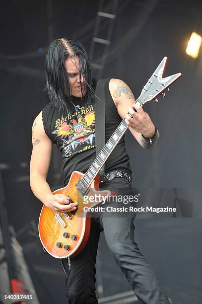 Parker Lundgren of Queensryche performing live on stage at High Voltage Festival on July 23, 2011 in London.