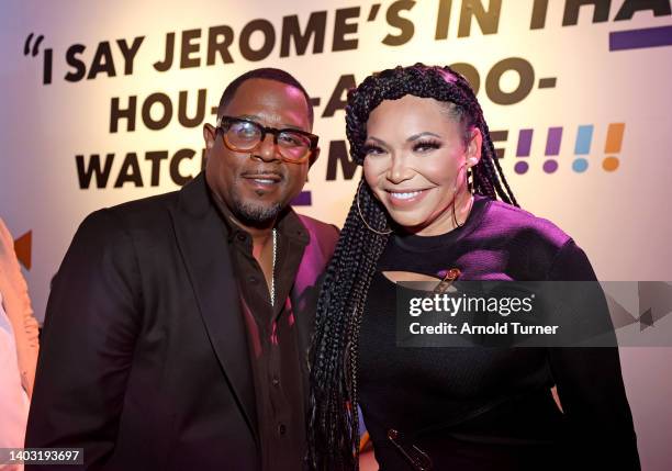 Martin Lawrence and Tisha Campbell attend the "Martin: The Reunion" Private Screening and Experience on June 15, 2022 in Los Angeles, California.