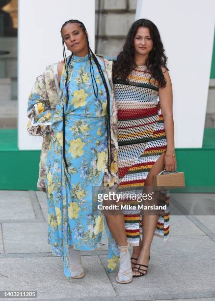 Neneh Cherry and Tyson McVey attend The Royal Academy of Arts summer preview party at Royal Academy of Arts on June 15, 2022 in London, England.