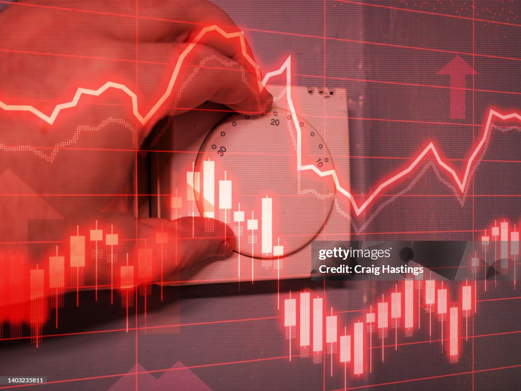 The price of electricity, natural gas and oil is rising higher with inflation quicker than governments and households can handle. Concept piece to show the impact of rising costs of home energy bills for the poor is getting to critical point.