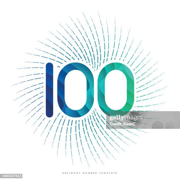 illustrazioni stock, clip art, cartoni animati e icone di tendenza di numero astratto, modello logo anniversario isolato, numero anniversario, illustrazione vettoriale vettoriale dell'anniversario sunburst - centesimo anniversario