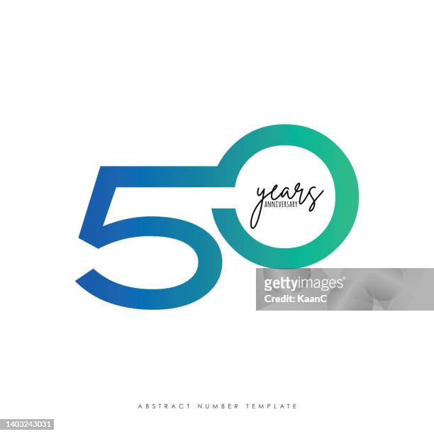 abstract nummer 50, jubiläums-logo-vorlage isoliert, jubiläumsnummer, jubiläums-vektor-stock-illustration - 50th anniversary stock-grafiken, -clipart, -cartoons und -symbole