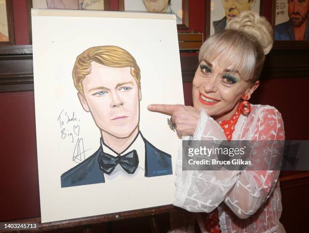 Tracie Bennett poses at Alfie Allen's Caricature Unveiling at Sardis on June 15, 2022 in New York City.