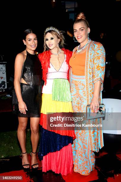 Lea Michele, Stacey Bendet and Busy Philipps attend as alice + olivia by Stacey Bendet celebrates 20 years at the Close East Lawn on June 15, 2022 in...